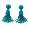 Oscar De La Renta Blue Beaded Tassel Earrings For Women -Oscar de la Renta Sales Shop luxury women oscar de la rentaslug used accessories p93996 001