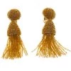 Oscar De La Renta Orange Beaded Gold Tone Clip-on Tassel Earrings For Women 1 Oscar De La Renta Orange Beaded Gold Tone Clip-on Tassel Earrings For Women -Oscar de la Renta Sales Shop luxury women oscar de la rentaslug used accessories p95685 001