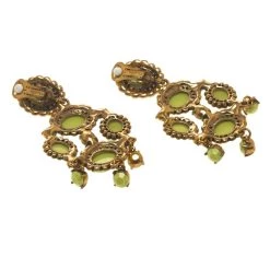Oscar De La Renta Green Resin Gold Tone Chandelier Clip-on Earrings For Women 11 Oscar De La Renta Green Resin Gold Tone Chandelier Clip-on Earrings For Women -Oscar de la Renta Sales Shop luxury women oscar de la rentaslug used accessories p95712 004
