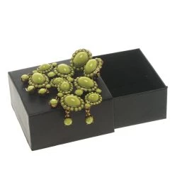 Oscar De La Renta Green Resin Gold Tone Chandelier Clip-on Earrings For Women 13 Oscar De La Renta Green Resin Gold Tone Chandelier Clip-on Earrings For Women -Oscar de la Renta Sales Shop luxury women oscar de la rentaslug used accessories p95712 006