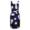 Oscar De La Renta Blue Patch Print Sleeveless Dress L For Women -Oscar de la Renta Sales Shop luxury women oscar de la rentaslug used clothes p107255 0001
