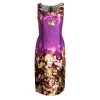 Oscar De La Renta Multicolor Digital Floral Print Sleeveless Dress L For Women