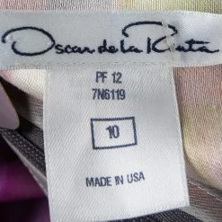 Oscar De La Renta Multicolor Digital Floral Print Sleeveless Dress L For Women -Oscar de la Renta Sales Shop luxury women oscar de la rentaslug used clothes p107389 0005