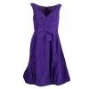 Oscar De La Renta Purple Bow Detail Sleeveless Dress M For Women