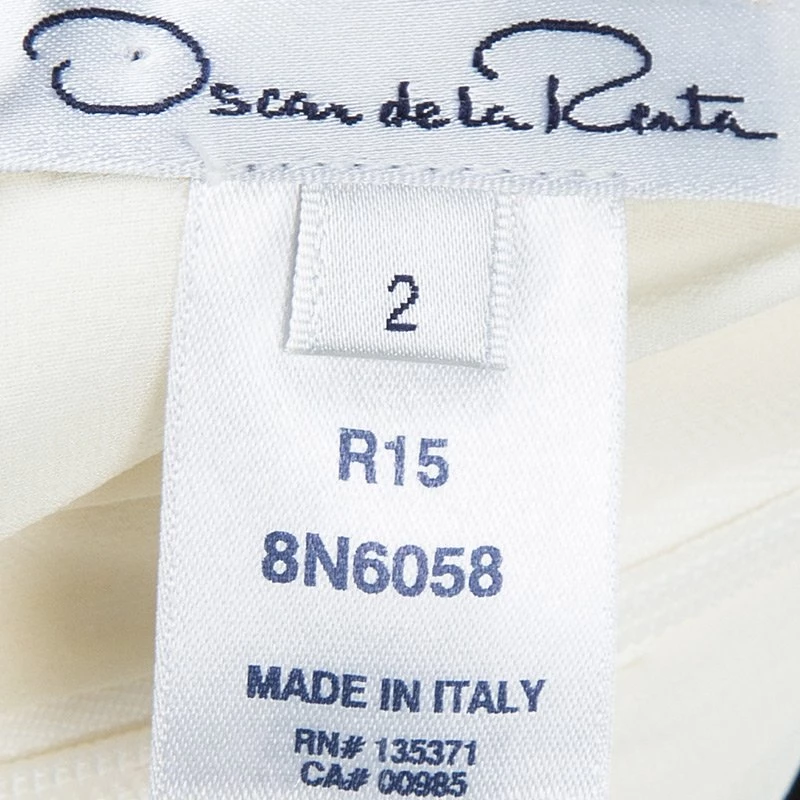 Oscar De La Renta Cream Textured Sleeveless Dress S For Women 7 Oscar De La Renta Cream Textured Sleeveless Dress S For Women - Image 5