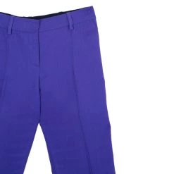 Oscar De La Renta Purple Wool Tapered Trousers S For Women -Oscar de la Renta Sales Shop luxury women oscar de la rentaslug used clothes p10894 0006
