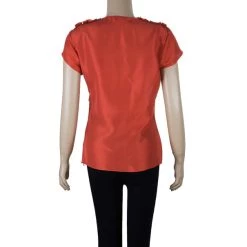 Oscar De La Renta Red Silk Bow Top S For Women 15 Oscar De La Renta Red Silk Bow Top S For Women -Oscar de la Renta Sales Shop luxury women oscar de la rentaslug used clothes p10909 003