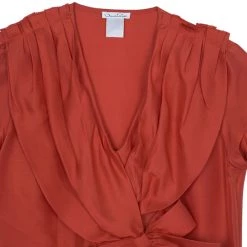 Oscar De La Renta Red Silk Bow Top S For Women 16 Oscar De La Renta Red Silk Bow Top S For Women -Oscar de la Renta Sales Shop luxury women oscar de la rentaslug used clothes p10909 004