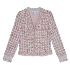 Oscar De La Renta Peach Tweed Skirt Suit M For Women -Oscar de la Renta Sales Shop luxury women oscar de la rentaslug used clothes p10916 004