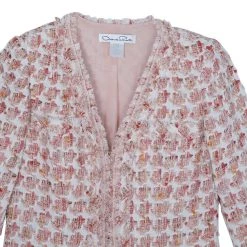 Oscar De La Renta Peach Tweed Skirt Suit M For Women -Oscar de la Renta Sales Shop luxury women oscar de la rentaslug used clothes p10916 005