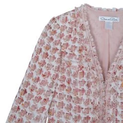 Oscar De La Renta Peach Tweed Skirt Suit M For Women -Oscar de la Renta Sales Shop luxury women oscar de la rentaslug used clothes p10916 006