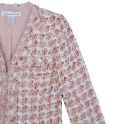 Oscar De La Renta Peach Tweed Skirt Suit M For Women -Oscar de la Renta Sales Shop luxury women oscar de la rentaslug used clothes p10916 007