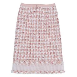 Oscar De La Renta Peach Tweed Skirt Suit M For Women -Oscar de la Renta Sales Shop luxury women oscar de la rentaslug used clothes p10916 013