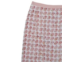 Oscar De La Renta Peach Tweed Skirt Suit M For Women -Oscar de la Renta Sales Shop luxury women oscar de la rentaslug used clothes p10916 015