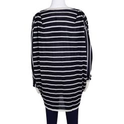 Oscar De La Renta Navy Blue And White Striped Oversized Cardigan L For Women -Oscar de la Renta Sales Shop luxury women oscar de la rentaslug used clothes p109522 0003
