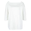Oscar De La Renta Off White Cotton Puffed Sleeve Blouse XXXL For Women -Oscar de la Renta Sales Shop luxury women oscar de la rentaslug used clothes p111969 0001