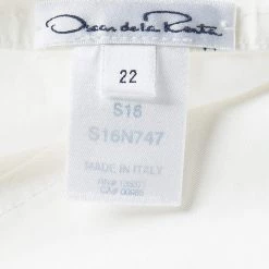 Oscar De La Renta Off White Cotton Puffed Sleeve Blouse XXXL For Women -Oscar de la Renta Sales Shop luxury women oscar de la rentaslug used clothes p111969 0005