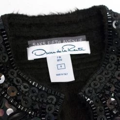 Oscar De La Renta Dark Brown Embellished Jacket S For Women -Oscar de la Renta Sales Shop luxury women oscar de la rentaslug used clothes p112217 003