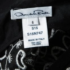 Oscar De La Renta Monochrome Eyelet Embroidered Sleeveless Top M For Women -Oscar de la Renta Sales Shop luxury women oscar de la rentaslug used clothes p113075 0005