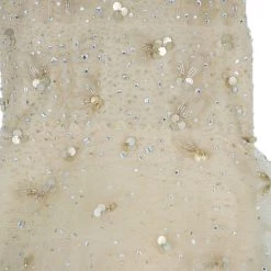 Oscar De La Renta Gold Tulle Embroidered Dress L For Women -Oscar de la Renta Sales Shop luxury women oscar de la rentaslug used clothes p11378 007