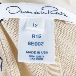 Oscar De La Renta Gold Tulle Embroidered Dress L For Women -Oscar de la Renta Sales Shop luxury women oscar de la rentaslug used clothes p11378 009