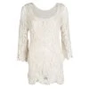 Oscar De La Renta Cream Foil Printed Crochet Knit Long Sleeve Blouse S For Women -Oscar de la Renta Sales Shop luxury women oscar de la rentaslug used clothes p114454 0001