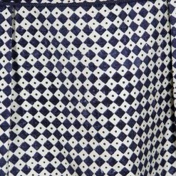 Oscar De La Renta Blue And White Diamond And Dot Print Skirt MTO For Women -Oscar de la Renta Sales Shop luxury women oscar de la rentaslug used clothes p117835 004