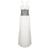 Oscar De La Renta Off White Basket Weave Embellished Ruched Silk Gown S For Women -Oscar de la Renta Sales Shop luxury women oscar de la rentaslug used clothes p120040 0001