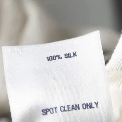 Oscar De La Renta Off White Basket Weave Embellished Ruched Silk Gown S For Women -Oscar de la Renta Sales Shop luxury women oscar de la rentaslug used clothes p120040 0006