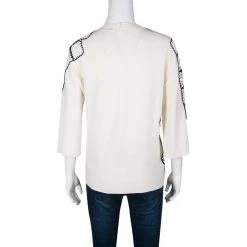 Oscar De La Renta Cream Lace And Crochet Patchwork Sweater M For Women 10 Oscar De La Renta Cream Lace And Crochet Patchwork Sweater M For Women -Oscar de la Renta Sales Shop luxury women oscar de la rentaslug used clothes p136385 0003