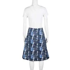 Oscar De La Renta Blue And White Printed A-Line Inverted Pleat Skirt S For Women 10 Oscar De La Renta Blue And White Printed A-Line Inverted Pleat Skirt S For Women -Oscar de la Renta Sales Shop luxury women oscar de la rentaslug used clothes p136468 0003