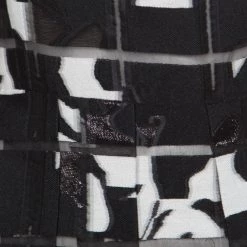 Oscar De La Renta Monochrome Mosaic Patterned Sheer Bodice Dress M For Women -Oscar de la Renta Sales Shop luxury women oscar de la rentaslug used clothes p154986 0004