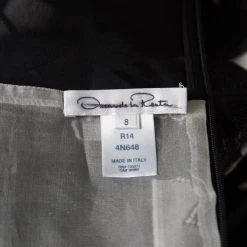 Oscar De La Renta Monochrome Mosaic Patterned Sheer Bodice Dress M For Women -Oscar de la Renta Sales Shop luxury women oscar de la rentaslug used clothes p154986 0005