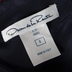 Oscar De La Renta Black And Red Floral Print Embroidered Sleeveless Sundress M For Women -Oscar de la Renta Sales Shop luxury women oscar de la rentaslug used clothes p155479 0005