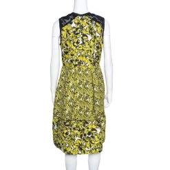 Oscar De La Renta Yellow And Black Embossed Floral Jacquard Lace Detail Dress L For Women 10 Oscar De La Renta Yellow And Black Embossed Floral Jacquard Lace Detail Dress L For Women -Oscar de la Renta Sales Shop luxury women oscar de la rentaslug used clothes p156866 0003
