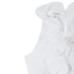 Oscar De La Renta White Silk Ruffled Blouse M For Women -Oscar de la Renta Sales Shop luxury women oscar de la rentaslug used clothes p16000 006