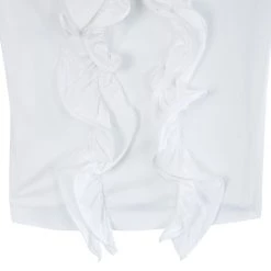 Oscar De La Renta White Silk Ruffled Blouse M For Women -Oscar de la Renta Sales Shop luxury women oscar de la rentaslug used clothes p16000 009