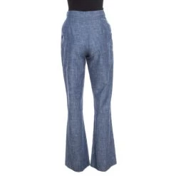 Oscar De La Renta Blue Cotton High Waisted Wide Leg Trousers M For Women 10 Oscar De La Renta Blue Cotton High Waisted Wide Leg Trousers M For Women -Oscar de la Renta Sales Shop luxury women oscar de la rentaslug used clothes p168958 003