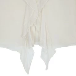 Oscar De La Renta White Front Ruffle Chiffon Top S For Women -Oscar de la Renta Sales Shop luxury women oscar de la rentaslug used clothes p17154 009