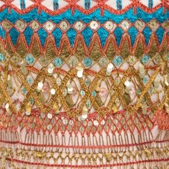 Oscar De La Renta Multicolor Embroidered Sequin Embellished Strapless Gown L For Women -Oscar de la Renta Sales Shop luxury women oscar de la rentaslug used clothes p172331 005