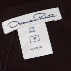Oscar De La Renta Black Pleated Silk Lace Insert Skirt L For Women -Oscar de la Renta Sales Shop luxury women oscar de la rentaslug used clothes p172478 001