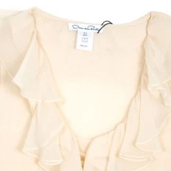 Oscar De La Renta Ruffled Neck Top S For Women -Oscar de la Renta Sales Shop luxury women oscar de la rentaslug used clothes p19553 005