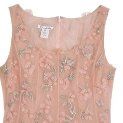 Oscar De La Renta Pink Floral Embellished Evening Gown Spring 2013 L For Women -Oscar de la Renta Sales Shop luxury women oscar de la rentaslug used clothes p20878 0004