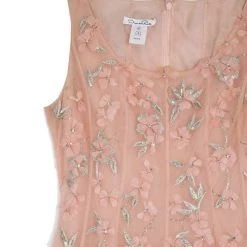 Oscar De La Renta Pink Floral Embellished Evening Gown Spring 2013 L For Women -Oscar de la Renta Sales Shop luxury women oscar de la rentaslug used clothes p20878 0005