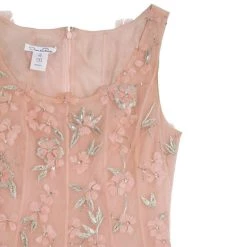 Oscar De La Renta Pink Floral Embellished Evening Gown Spring 2013 L For Women -Oscar de la Renta Sales Shop luxury women oscar de la rentaslug used clothes p20878 0006