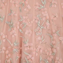 Oscar De La Renta Pink Floral Embellished Evening Gown Spring 2013 L For Women -Oscar de la Renta Sales Shop luxury women oscar de la rentaslug used clothes p20878 0007