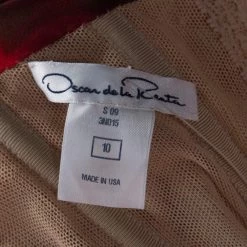 Oscar De La Renta Pink Floral Print Silk Ruched Strapless Evening Gown L For Women -Oscar de la Renta Sales Shop luxury women oscar de la rentaslug used clothes p215476 005