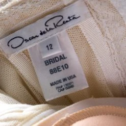 Oscar De La Renta Off White Embellished Silk Strapless Layered Tulle Wedding Gown L For Women -Oscar de la Renta Sales Shop luxury women oscar de la rentaslug used clothes p218513 005