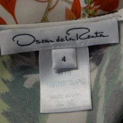 Oscar De La Renta White Jungle Print Silk Stretch Maxi Dress S For Women -Oscar de la Renta Sales Shop luxury women oscar de la rentaslug used clothes p218890 004
