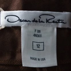 Oscar De La Renta Brown Silk Wide Leg Trousers L For Women -Oscar de la Renta Sales Shop luxury women oscar de la rentaslug used clothes p223754 004